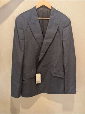 NWT Reiss Men's Navy Micro-Check Sport Coat Size 44